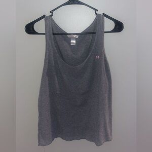 Aeropostale Grey and Pink Tank Top Y2K